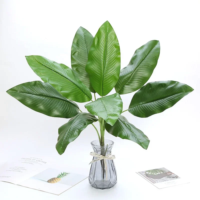 Artificial Banana Leaves Green Plastic Plants Home Decor Small Artificial Tree Fake Plant for Table Garden Decoration