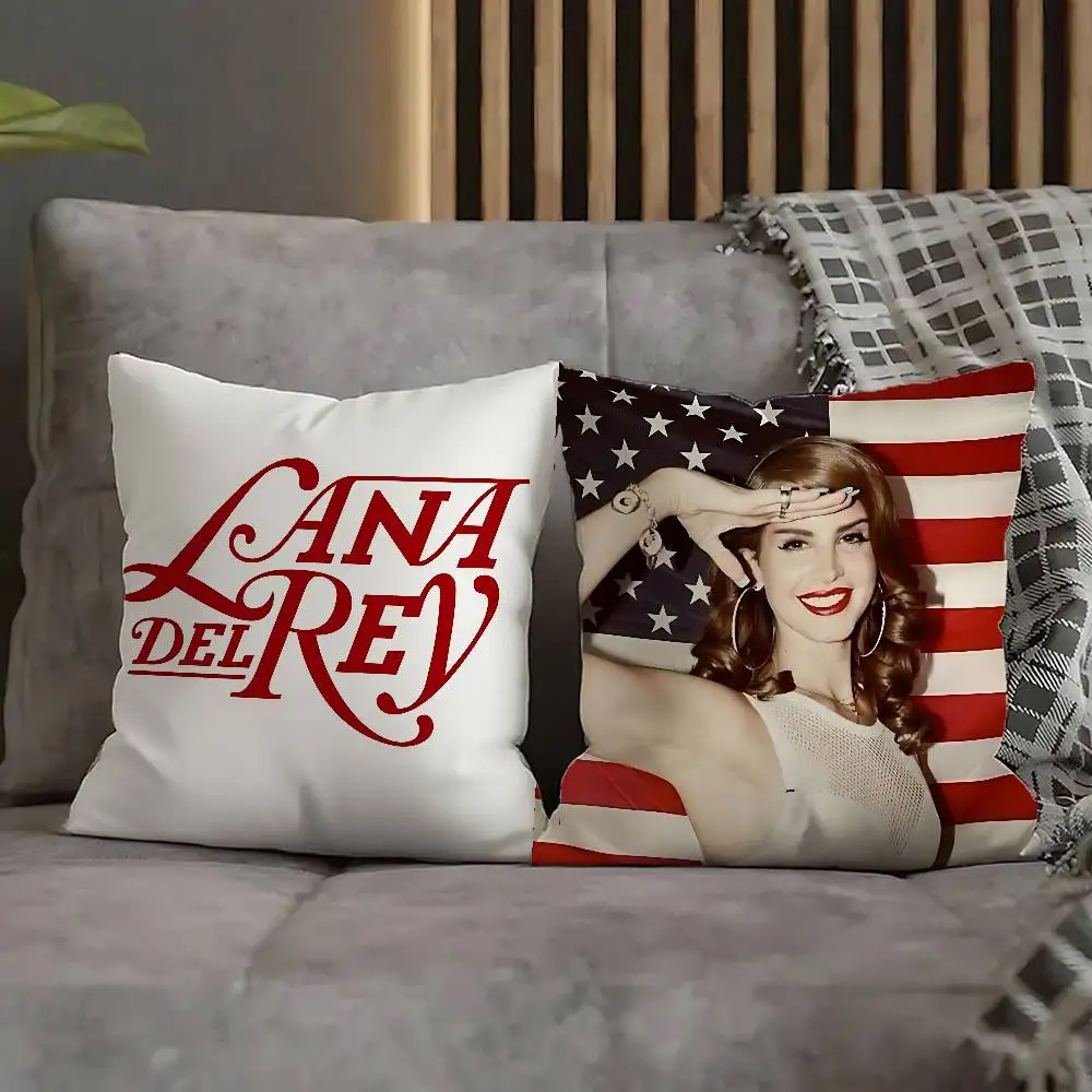 L-Lana D-Del R-Rey Pillow Case For Sofa Decor Car Office Room Printing Cushion Cover Decorations and Protector