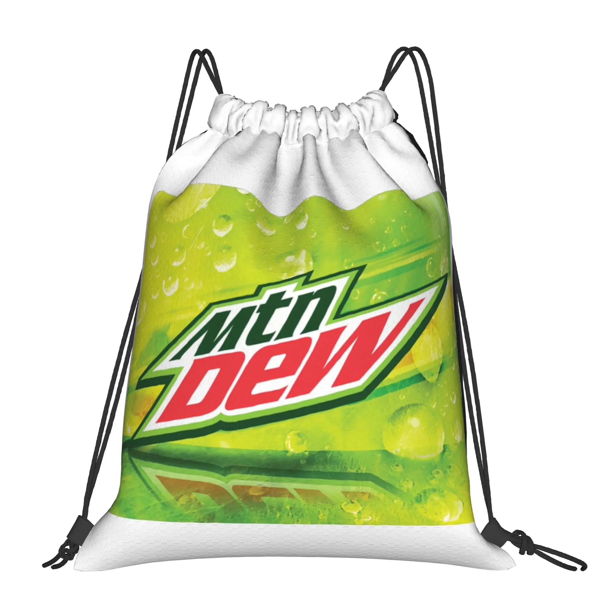 

Рюкзаки-мешки Mountain Dew Green Bubble Logo для путешествий, спорта и хранения вещей