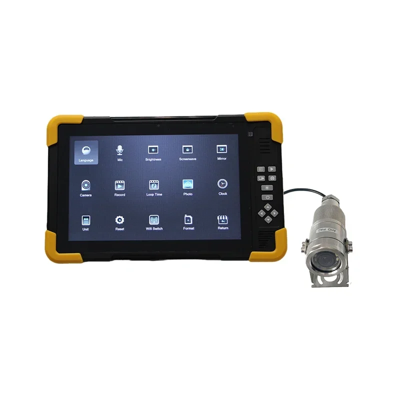 5MP 4K Portable 10.1inch Pipe Sewer Deep Water Well Submarine Boat Diving Marine Station Inspection Camera DVR System