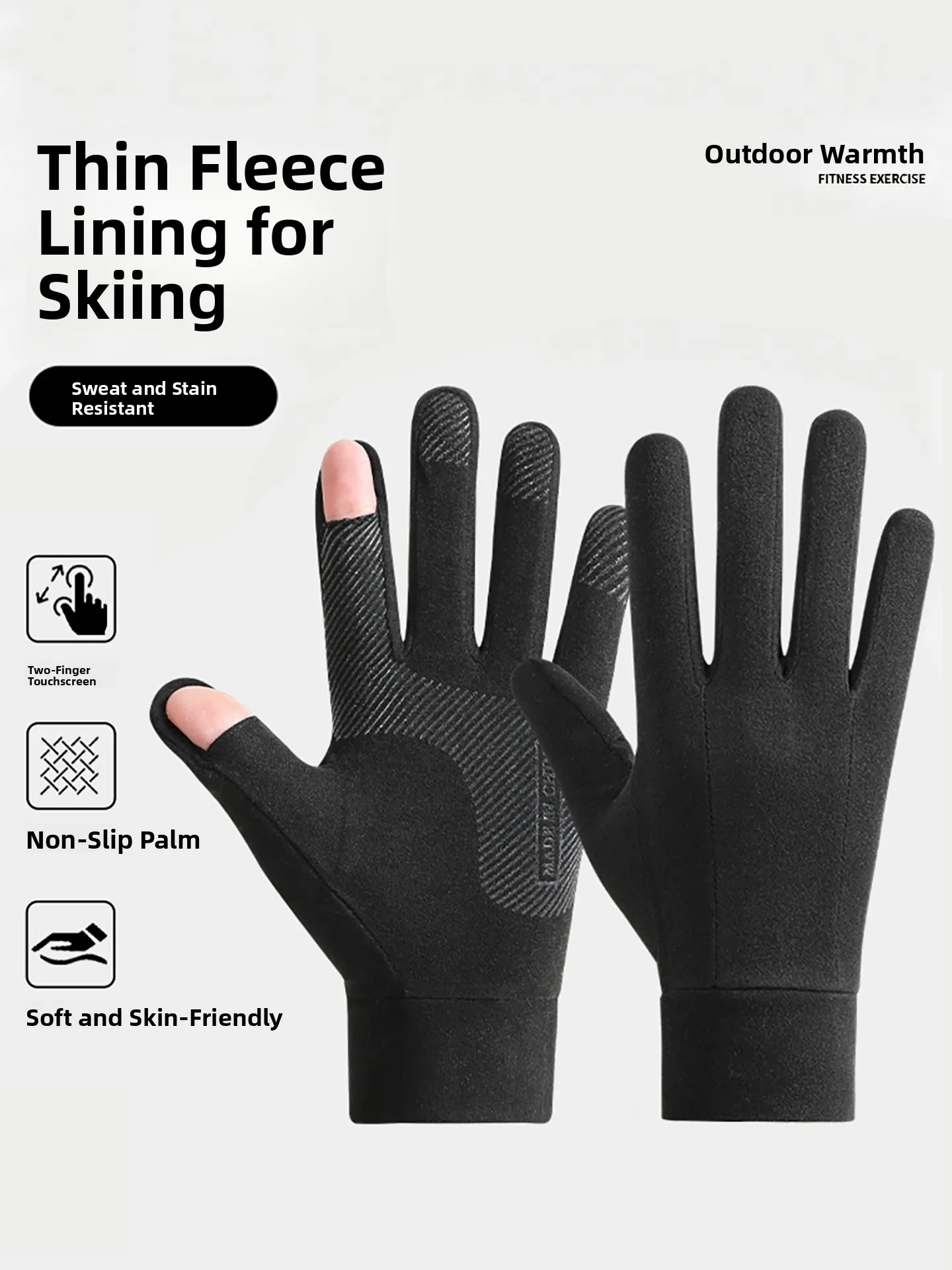 Unisex Winter Sports Gloves Windproof Waterproof Warmth Cycling Driving Skiing Inner  Gloves Men's Women's Running