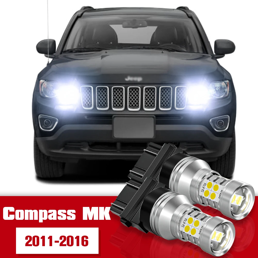 

2pcs Daytime Running Light Accessories LED DRL For Jeep Compass MK 2011 2012 2013 2014 2015 2016