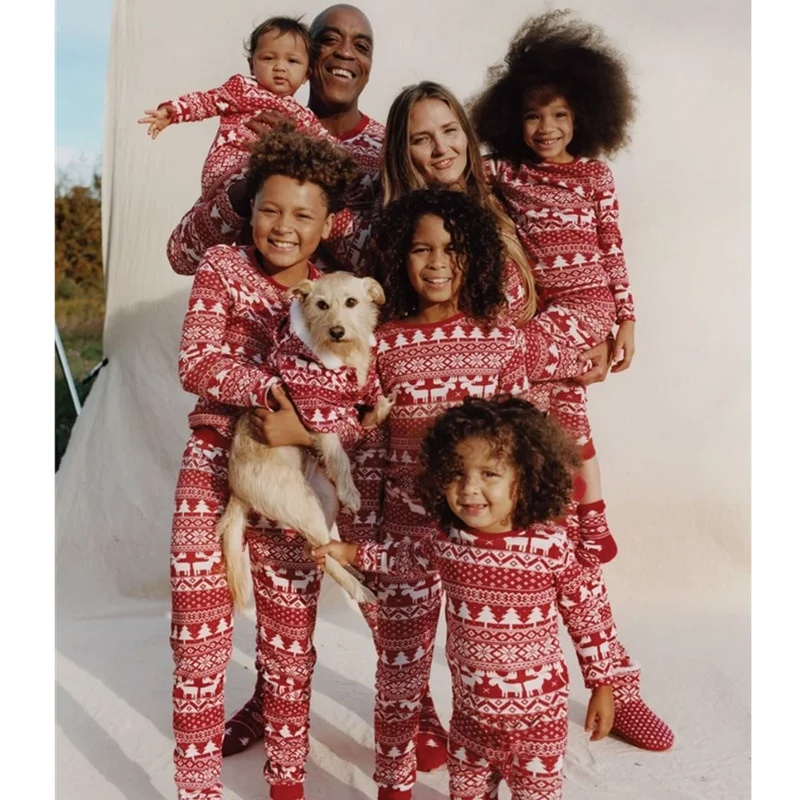 Clothing Set Mom Daddy Baby Girl Boy Family Look Winter 2022 New Year Mother Daughter Cotton Family Matching Christmas Pajamas