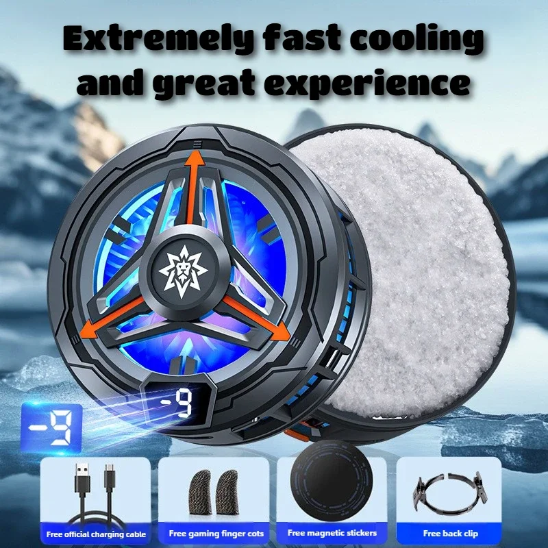 2025 NEW SL32 Mobile Phone High Power Magnetic/ Back-clip Semiconductor Ice Cooling Radiator for IPhone Android PUBG Game Cooler