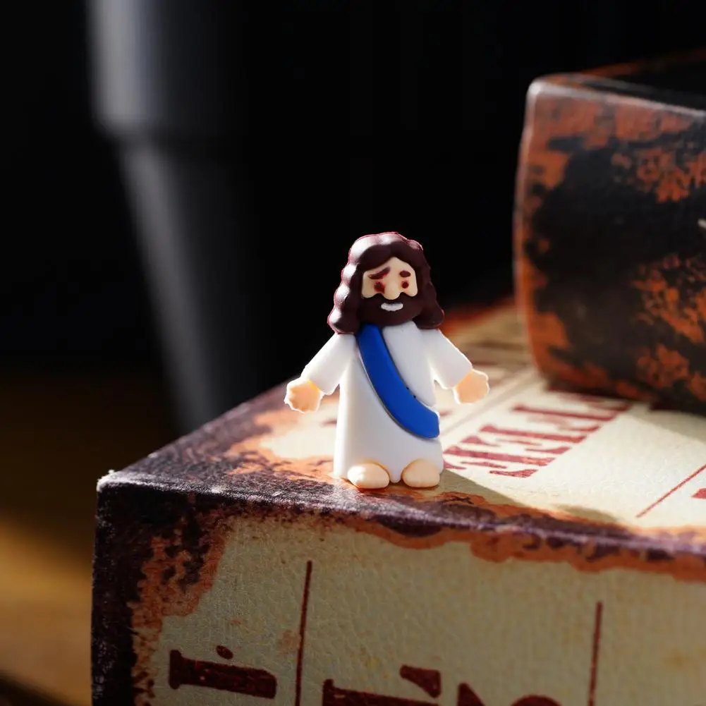 Mini statue de jésus, décoration de pâques, petites figurines de jésus, jésus t'aime, Mini figurines de jésus, cache-cache, cadeaux de fête religieux