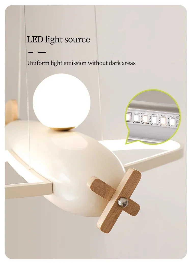 Flugzeug Deckenleuchte Cartoon Kinder Deckenleuchte Kreatives Design Led Weiß Lampe Wohnzimmer Esszimmer Baby Kinderzimmer Zimmer Dekor Lampe – Detail 13
