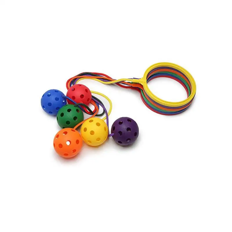 كرة تخطي الكاحل للأطفال بألوان متنوعة دوارة ناعمة ذات ساق واحدة سوينغ حلقة القفز التنسيق اللياقة البدنية كرة رياضية خارج