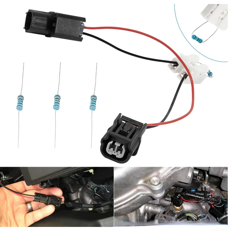 

Harness VCM Disable Kit 4 Resistor Plastic VCM Muzzler Harness with Plugs for Honda Pilot Accord Odyssey 3.5L