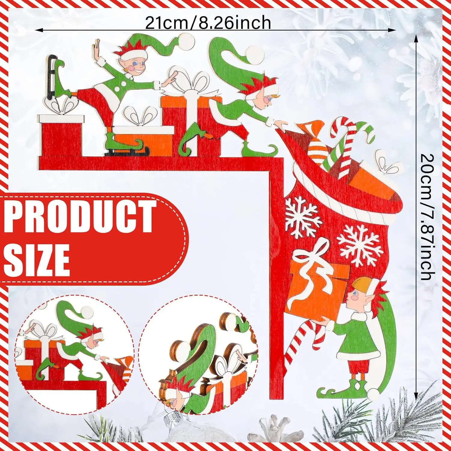 

Christmas Door Corner Panel Strip Santa Claus Door Frame Pendant Snowman Ornament Home Decor New