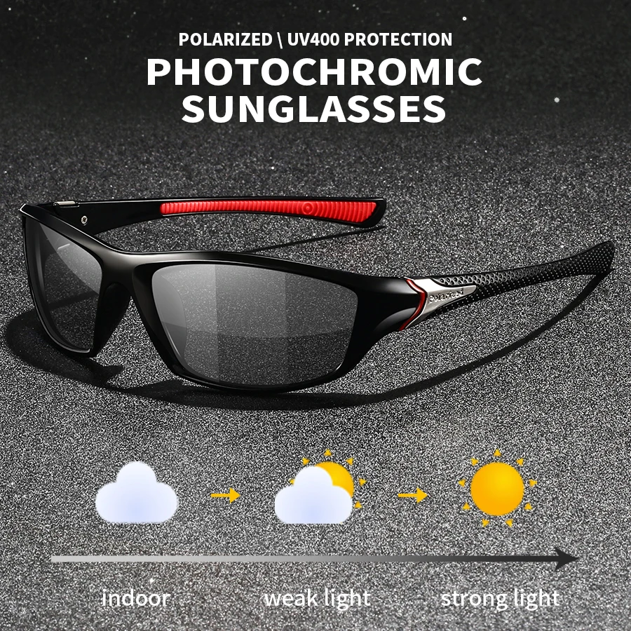 Photochrome Polarisierte Sport-Vintage-Sonnenbrille für Männer und Frauen Angeln Radfahren Autofahren Bergsteigen Chamäleon-Sonnenbrille – Detail 1