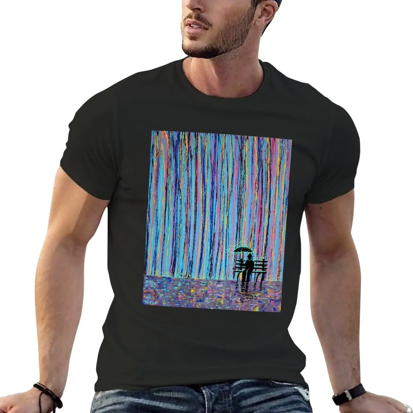 New Acid Rain #3 - (MUCH LARGER REMAKE OF ORIGINAL) T-Shirt black t shirts Tee shirt aesthetic clothes Men's cotton t-shirt