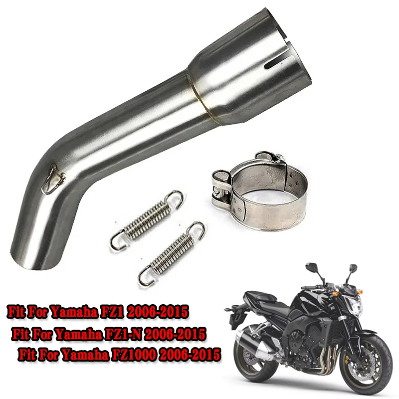 أنبوب عادم للدراجة النارية متوسط الوسط ، كاتم صوت دائري ، أنبوب وصلة FZ 1 ، مناسب لياماها 1000 FZ1 FZ1-fz1500