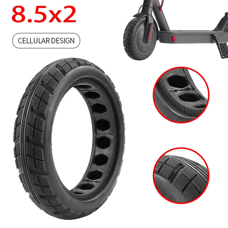 10 Inch Solid Tire Electric Scooter for Xiaomi m365 Pro Scooter Wheel's Replacement Explosion-Proof 10x2 Modified Solid Tires