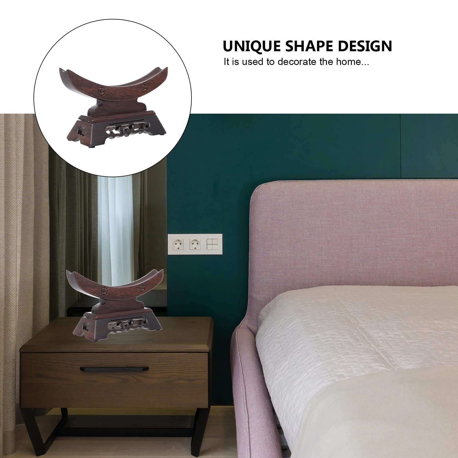 

Sword Stand with Wooden Bracket Display Rack for Swords Desktop Holder Organizer Premium Wood Material Decorative Sword Rack