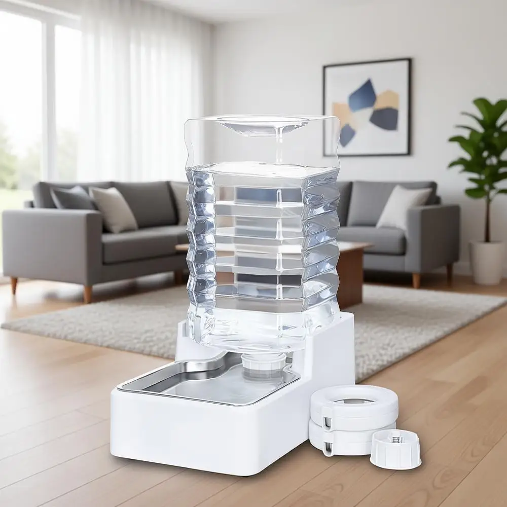 

9L Gravity Stainless Steel Bowl - BPA-Free Large Water Dispenser for Dogs & Cats - Indoor/Outdoor Use