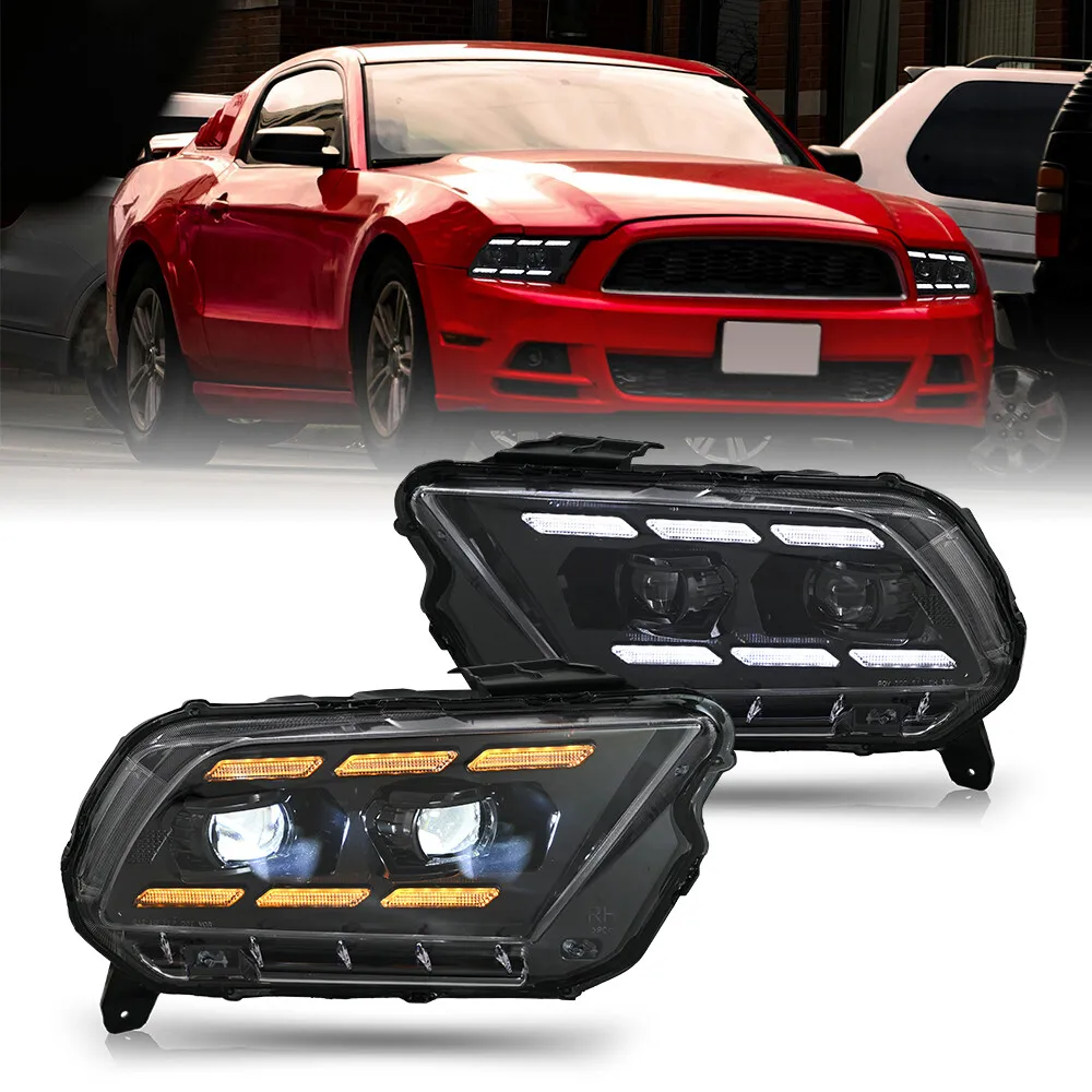 

2Pcs LED Projector Headlights For 2013 2014 Ford Mustang Front Head Lamps Assembly DRL Headlamp Accessories