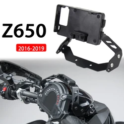 Soporte de navegación GPS para motocicleta, soporte de teléfono móvil para KAWASAKI Z650 Z 2016 z650, color negro, novedad, 2017, 2018, 2019, 650