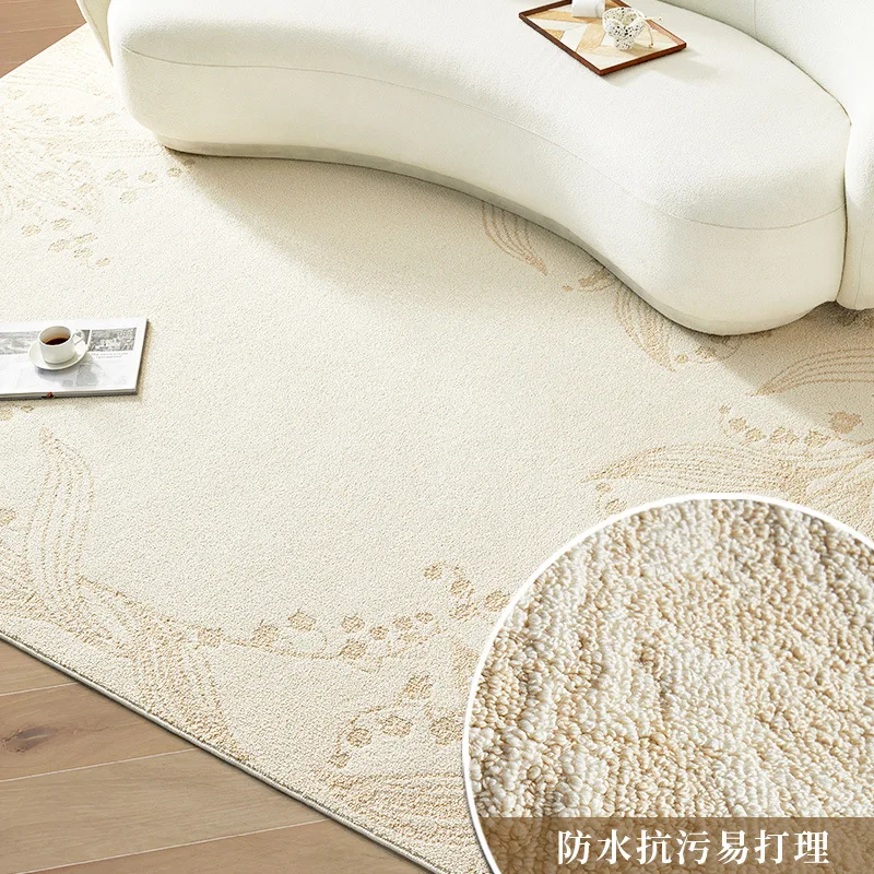 سجادة غرفة معيشة مقاومة للماء ومضادة للحشف، غرفة نوم فرنسية قديمة قابلة للانزلاق ومقاومة للأوساخ، فاخرة ومتقدمة #6