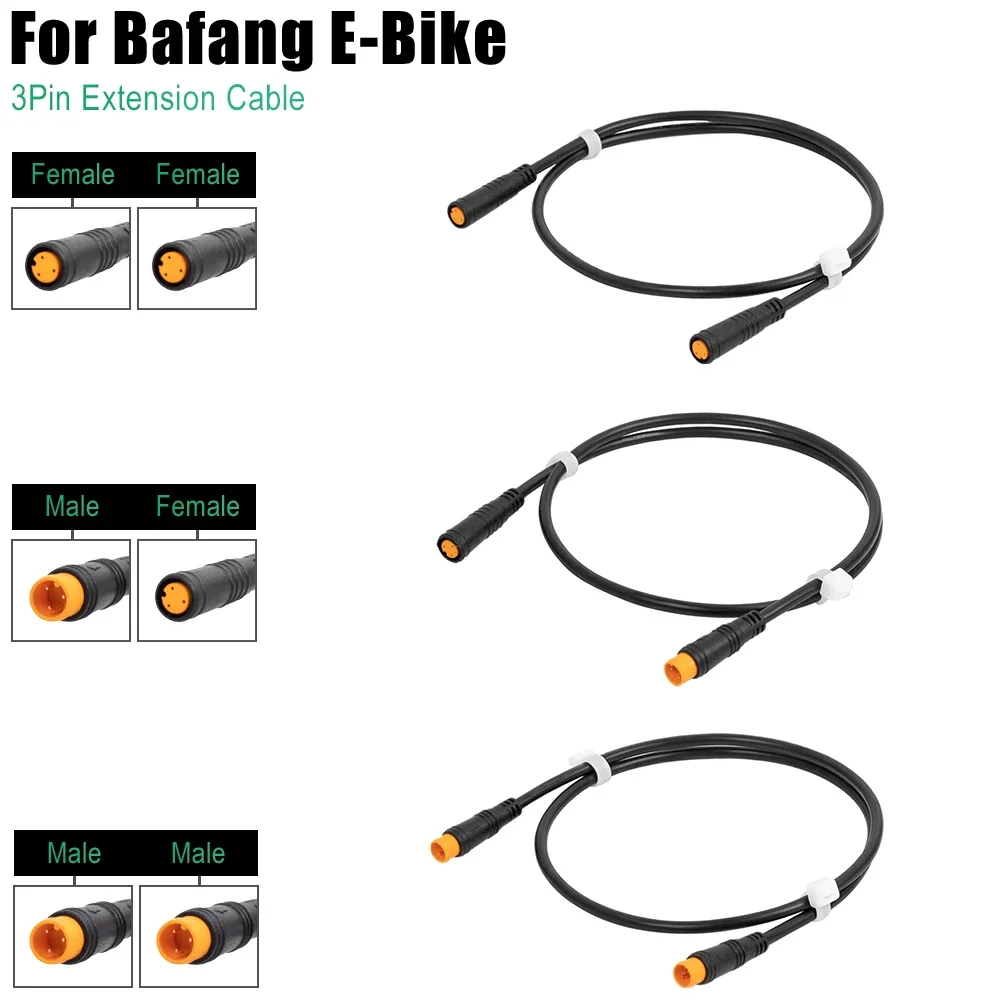 3-Pin-Verlängerungskabel für BAFANG Antriebsmotor E-Bike Daumengashebel Gangbremsensensor Konvertierungskabel Stecker auf Buchse Ersatzkabel – Detail 1