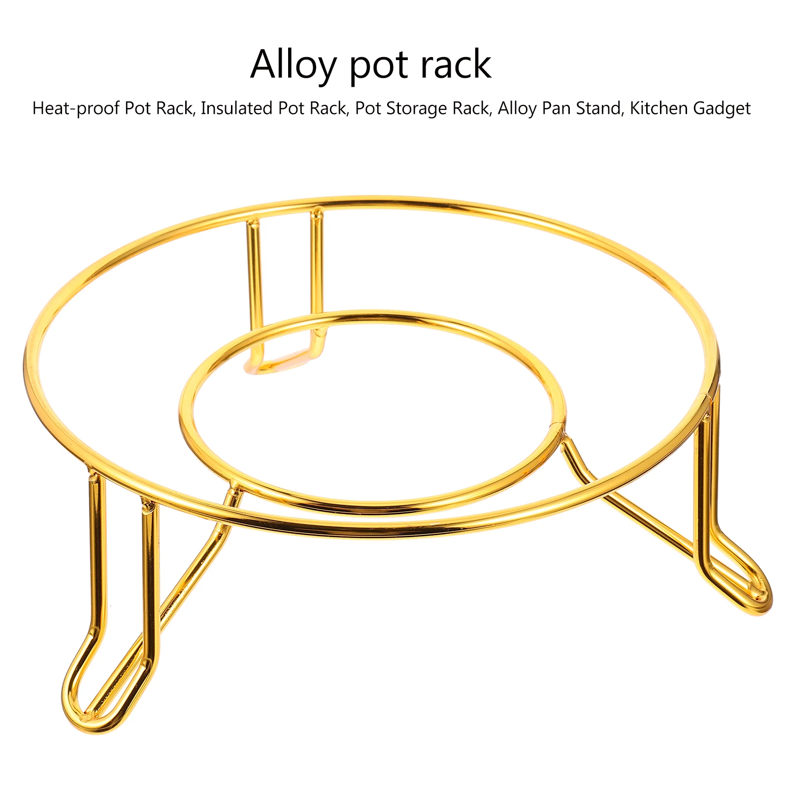 

1pc Thickened Alloy Pot Rack Insulated Heat Resistant Stand Storage Organizer For Kitchen Cabinet Pan Holder Table Hot