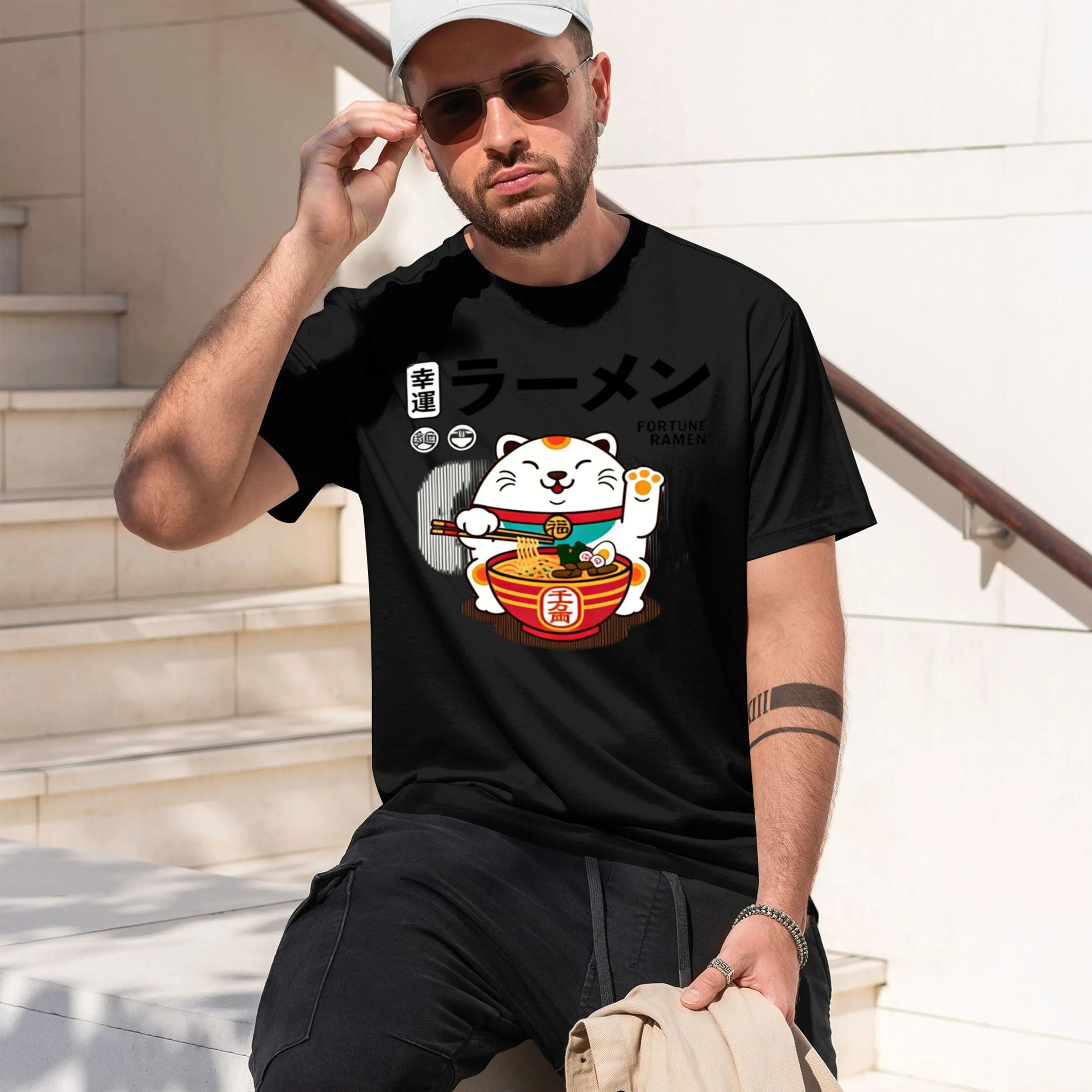 Sommer-Bestseller Fortuna Ramen Pure Herren-Kurzarm-T-Shirt Sommer-T-Shirt Sportshirt Süßes Nudel-T-Shirt 2026 Neuer Trend