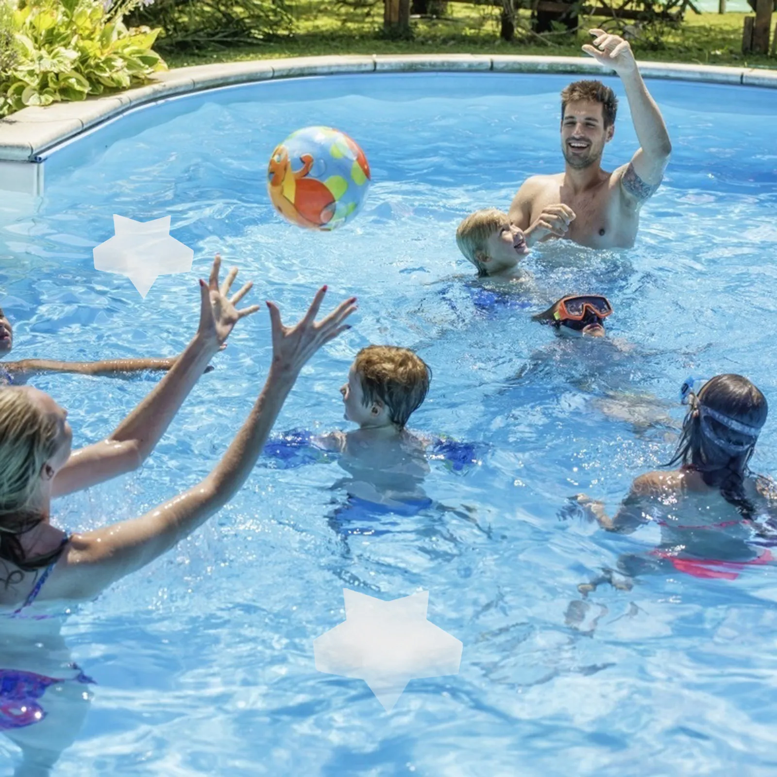 8Pcs Oil Absorbing Filter Sponge Star Design Floating Scum Remover for Pool Hot Tub Bath Spa Cleaner Oil Absorbing Sponge