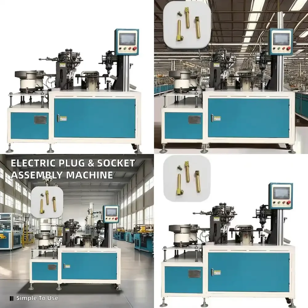 

Electric Brass Terminal Pin Assembly Machine Plug Socket for Manufacturing Industries 1 Year Warranty New PLC Included