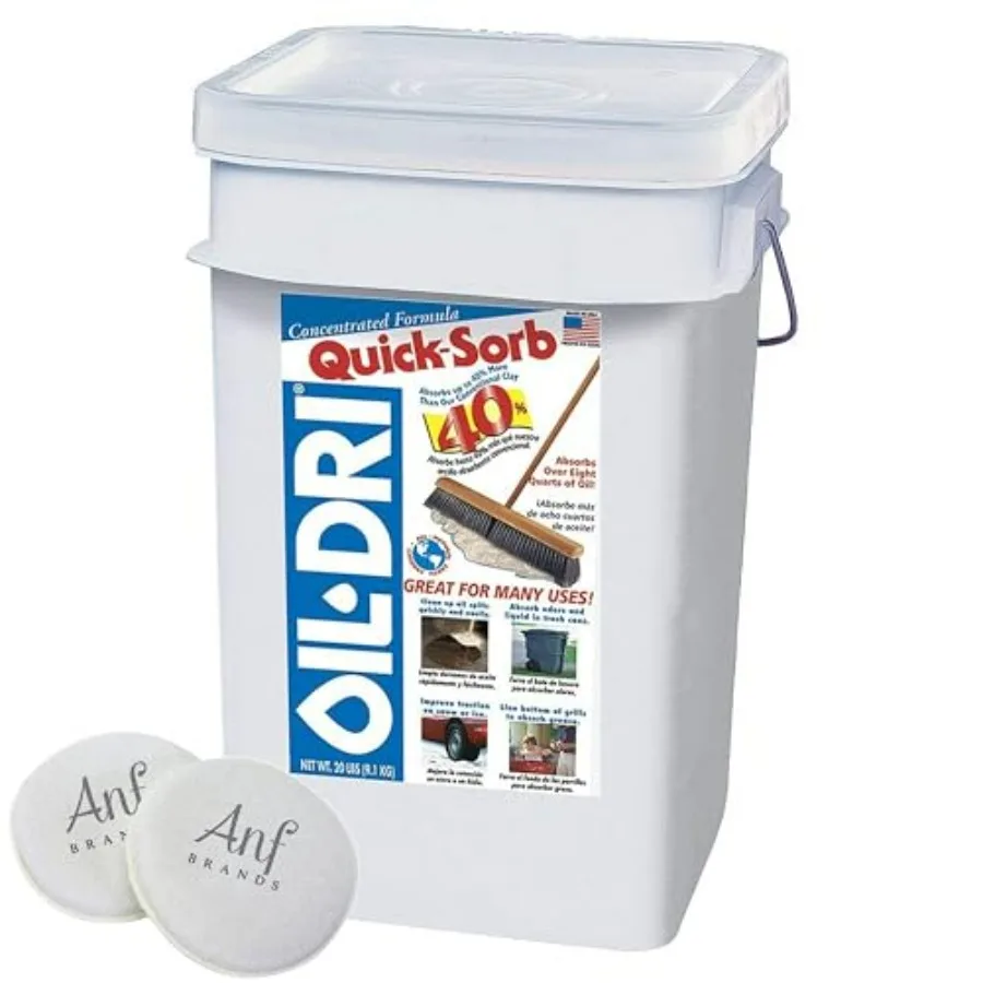 

Oil-DRI Maintenance Absorbent, 20 lb, Pail and Sponge