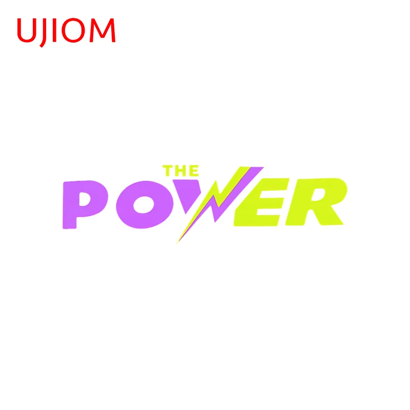UJIOM Colorful Unique Power Word Wall Sticker Exquisite Fashionable Decal Attractive Sunscreen Proof Computer Case Decoration