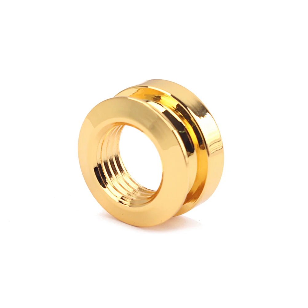 

Guitar Strap Button Gold Golden Ring Acoustic End Pin Stereo Endpin Jack Chrome