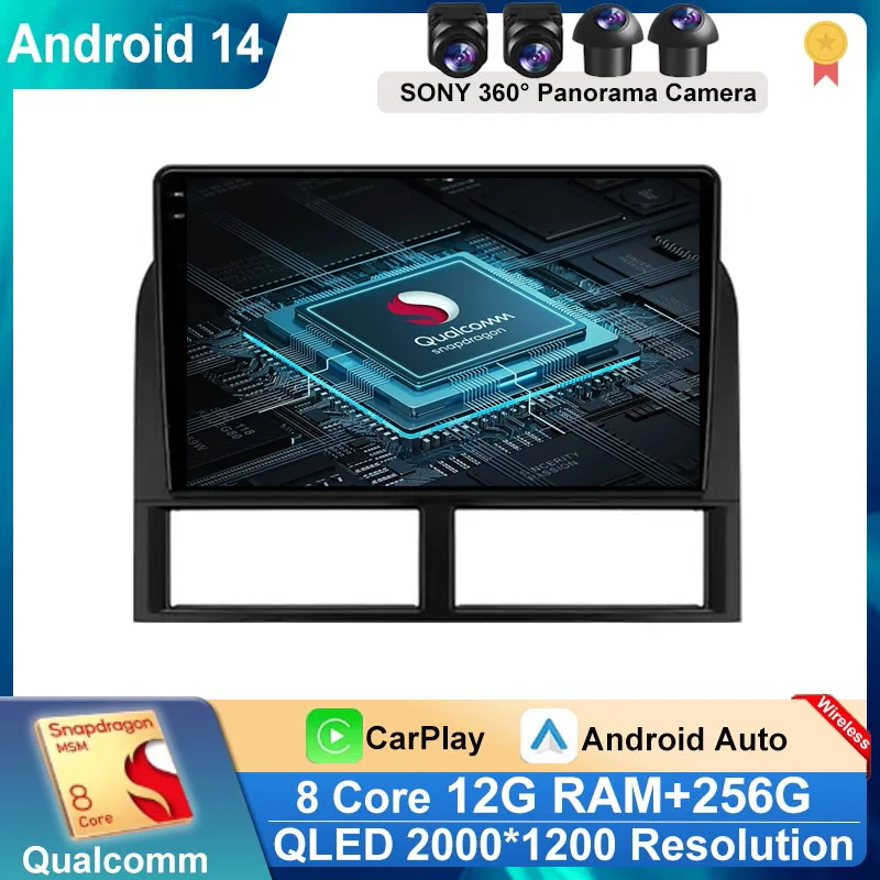 

2 Din Android 14 автомобильный радиоприемник с мультимедийным плеерным навигацией для Jeep Grand Cherokee II WJ 1998-2004 Carplay Auto GPS DVD головное устройство