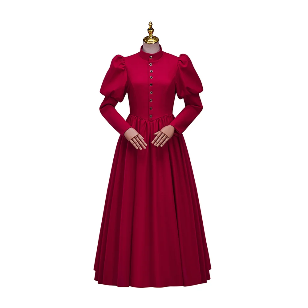 

Gothic Victorian Civil War Princess Red Dress Women's Edwardian Historical Masquerade Royal Ball Gown