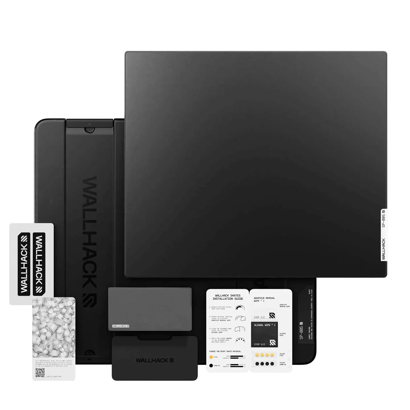 Wallhack SP-005 Glass Mouse Pad 51x44 Black White