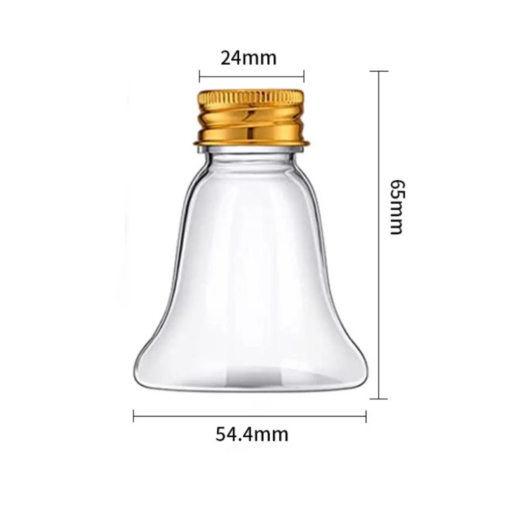 Christmas Decorative Bottle Plastic Transparent Fruit Juice Bottle Fillable Wine Tree Ornament Home Party Gift Packaging Bottle