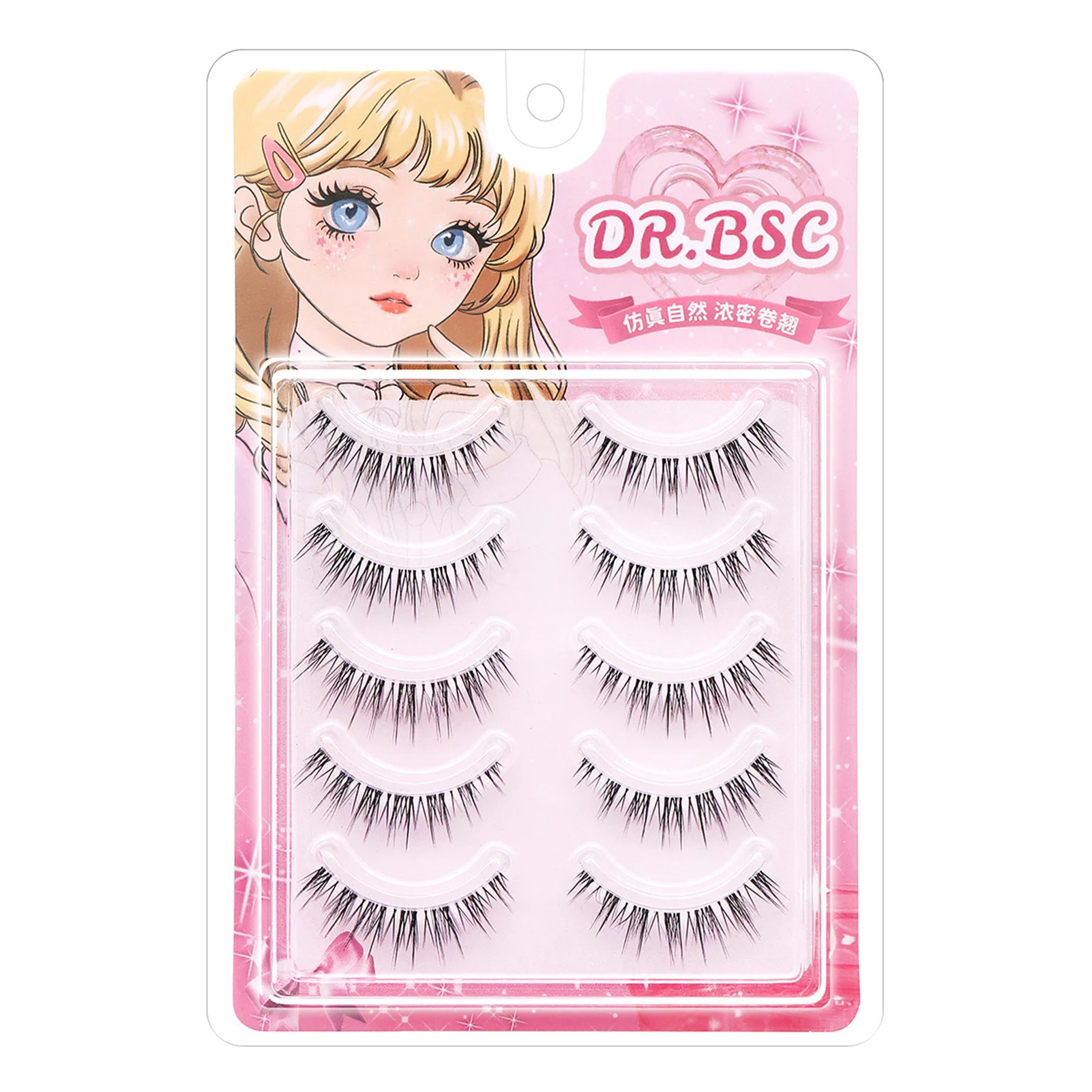 Sztuczne rzęsy w formie pasków, naturalne, z przezroczystym paskiem, miękkie, do codziennego użytku, w stylu koreańskim, do samodzielnego makijażu.