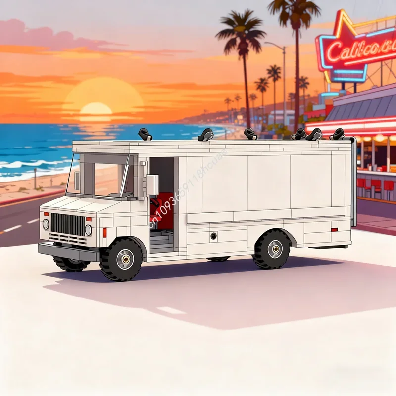 

533 шт. MOC Doc Brown Value Van City Champions Модель Строительные блоки Игрушка Архитектура DIY Идея Рождественский подарок Образование День рождения