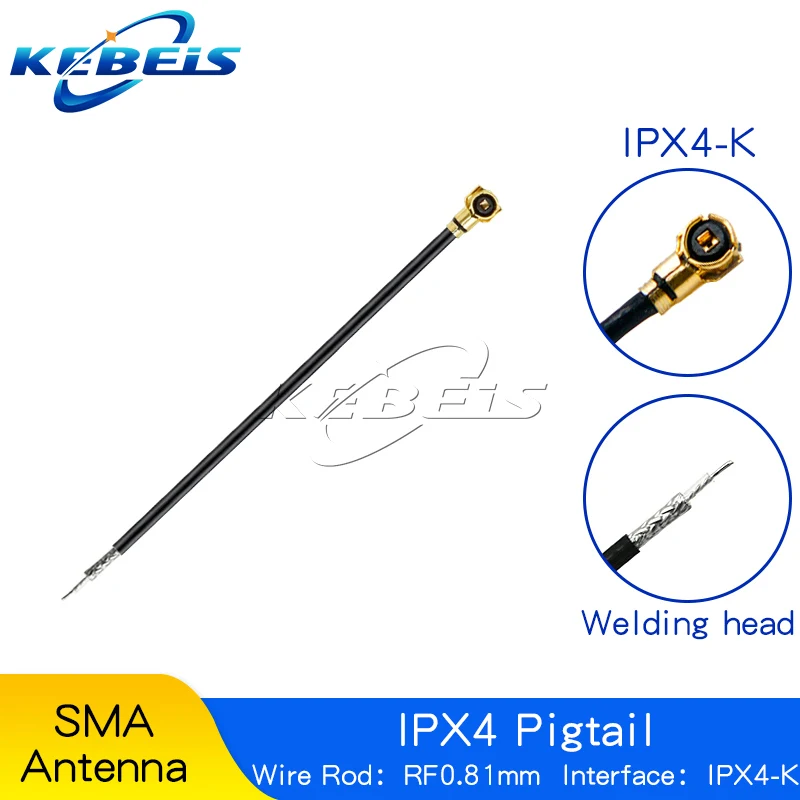 5 Stück RP-SMA zu U.FL IPX4 MHF4 Pigtail-Kabelantenne für NGFF M.2 9260 9560 8265 NGW mit Antennen für WLAN-Karten/Router