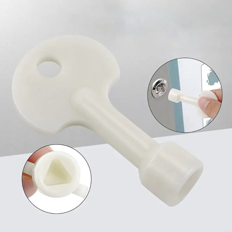 920L Trash Can Key Portable Triangular Key Plastic Triangular Lock Tongue Turning Key for Animals Outdoor Garbage Enduring