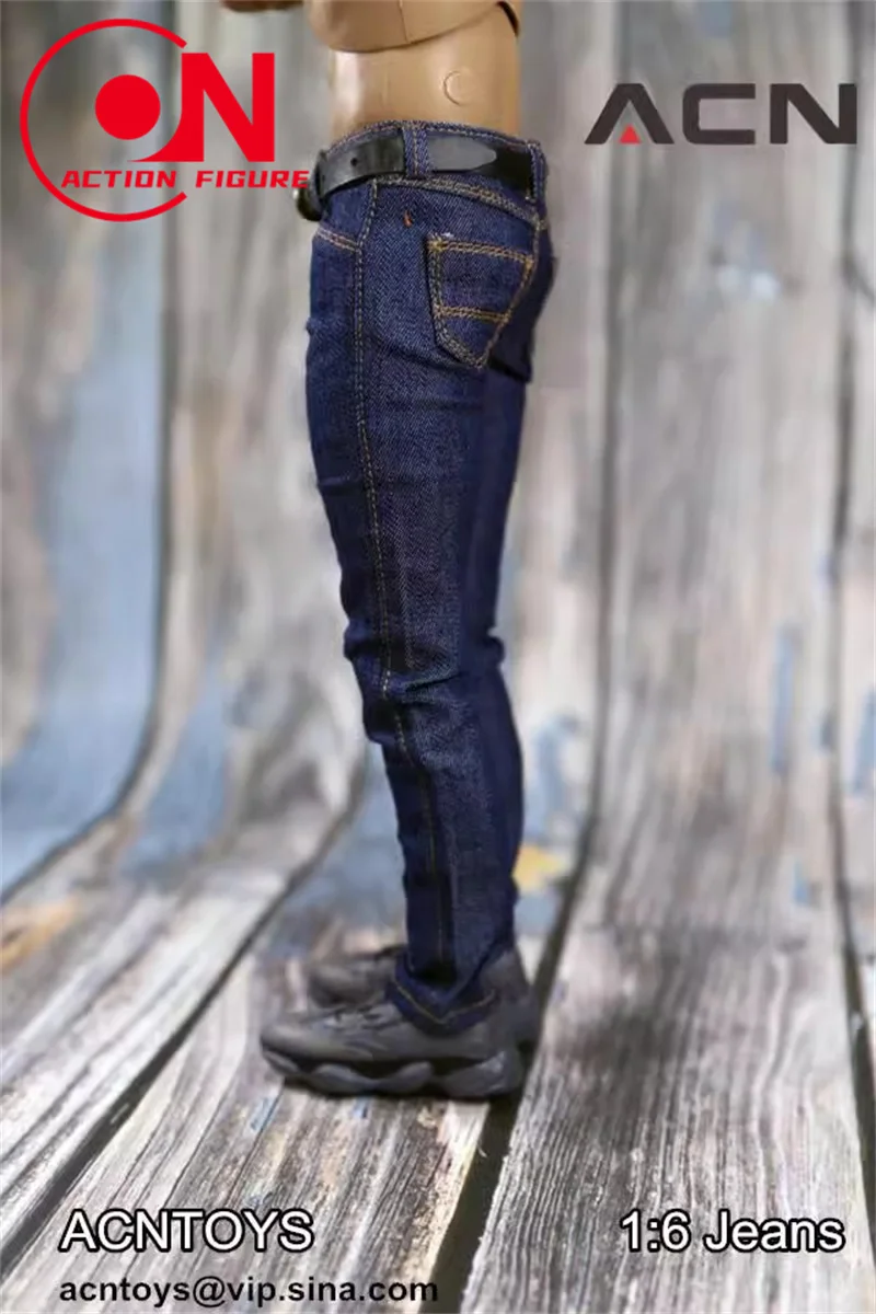 Acntoys Acn001 1/6 Schaal Mannelijke Slanke Jeans Broek Broek Broek Kleding Model Fit 12 Inch Soldaat Action Figure Body Poppen Speelgoed
