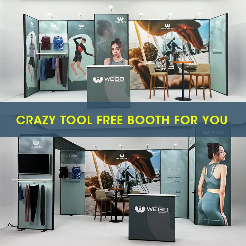 10 x 20 Fuß, 3 x 6 m, modularer Aluminiumrahmen, Spannungsstoff, Messenkabine, Ausstellungsständer