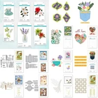 Collection d'outils floraux de jardin : Matrices de découpe en métal, plaque de pressage pour scrapbooking DIY, décoration artisanale, fournitures de gabarits d'embossage
