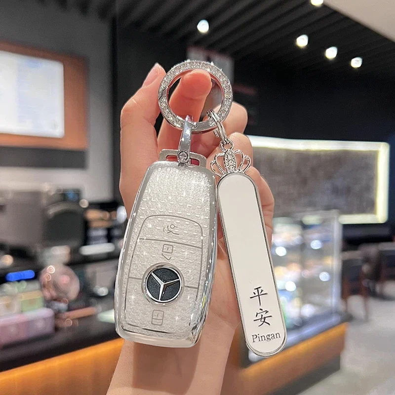 Universal Key Cover for Mercedes-Benz E300L C260L C200L A200L GLE GLC300L GLA200 Car Key Case Accessory from China