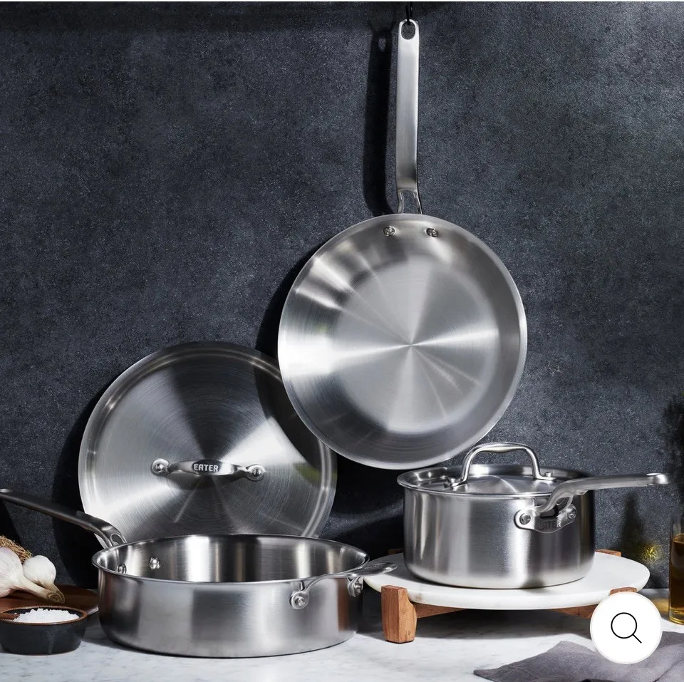 5 Piece Essential Cookware Set 5-Ply Stainless Steel
