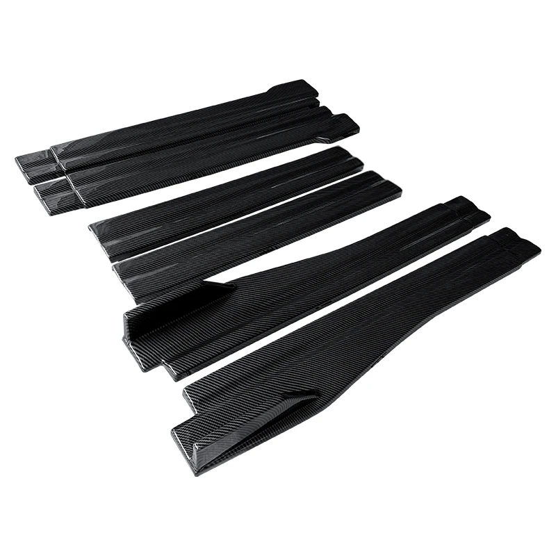 For Mercedes-Benz C-Class W204 C63 2007-2014 Car Side Skirt Extension Body Apron Lip Splitters Winglet Lateral Shovel Carbon ABS