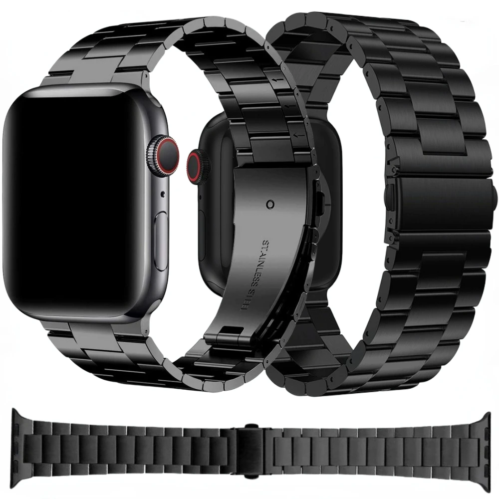 

Metal Strap for Apple Watch Band 45mm 44mmm 49mm 41mm 42mm 38mm 40mm Integrated Wristband for iWatch Ultra Series 8 7 6 5 4 3 SE