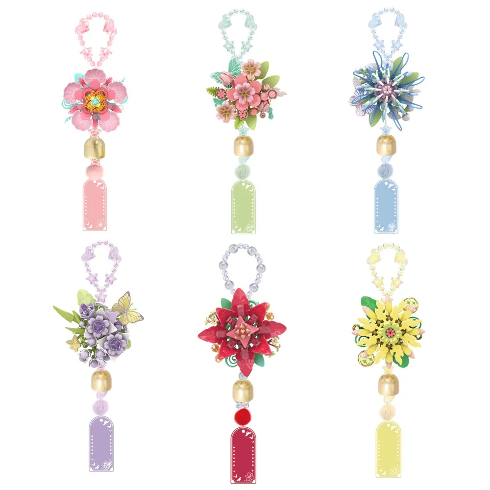 

Potted Plants Flower Pendant Building Blocks Model Home Decoration Assemble Bricks Toys Kids Girl Gifts