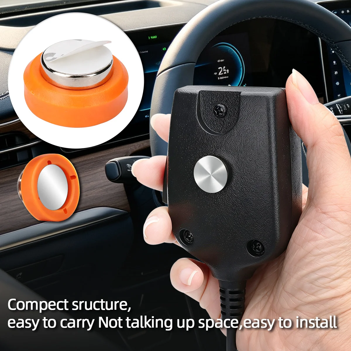 ABBREE Walkie Talkie Microphone Holder Magnetic Fixed Bracket Car Mobile Radio CB Radio Mic Mount Bracket Two Way Radio Support