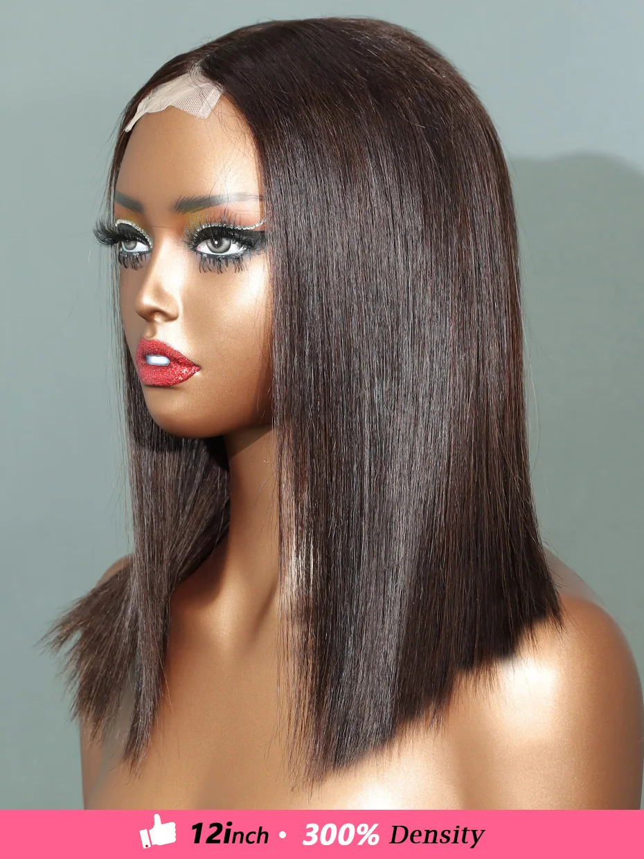 

13x6 13x4 кружевные передние человеческие волосы Необработанные вьетнамские коричневые парики Боб Прямые супер двойные нарисованные 5x5 2x6 Бесклеевые парики Wear And Go