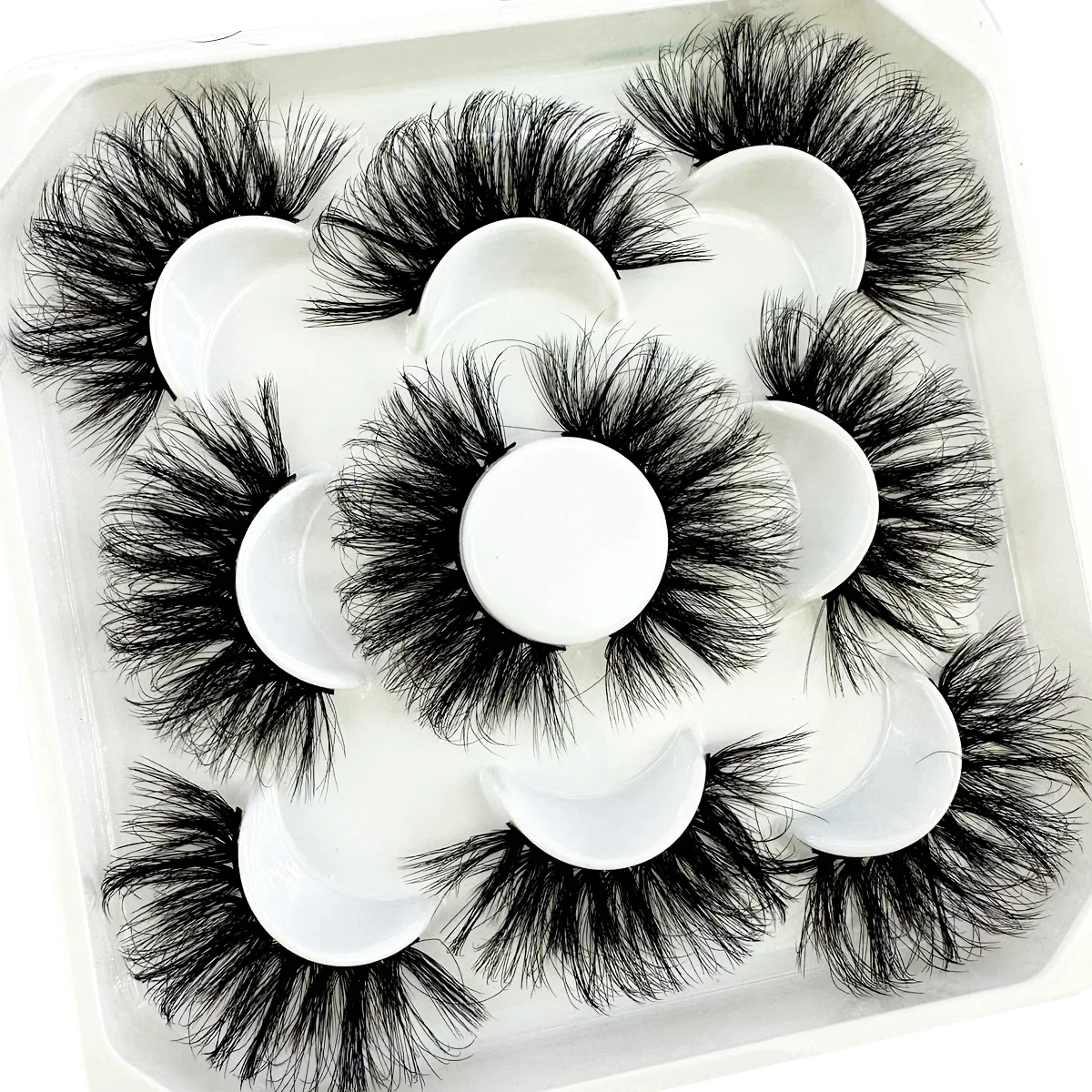 جديد 5 أزواج 5D رقيق الرموش 25 مللي متر ثلاثية الأبعاد رموش بالمنك اليدوية لينة حجم الرموش الطبيعية maquillaje لاش البائعين الرموش الصناعية