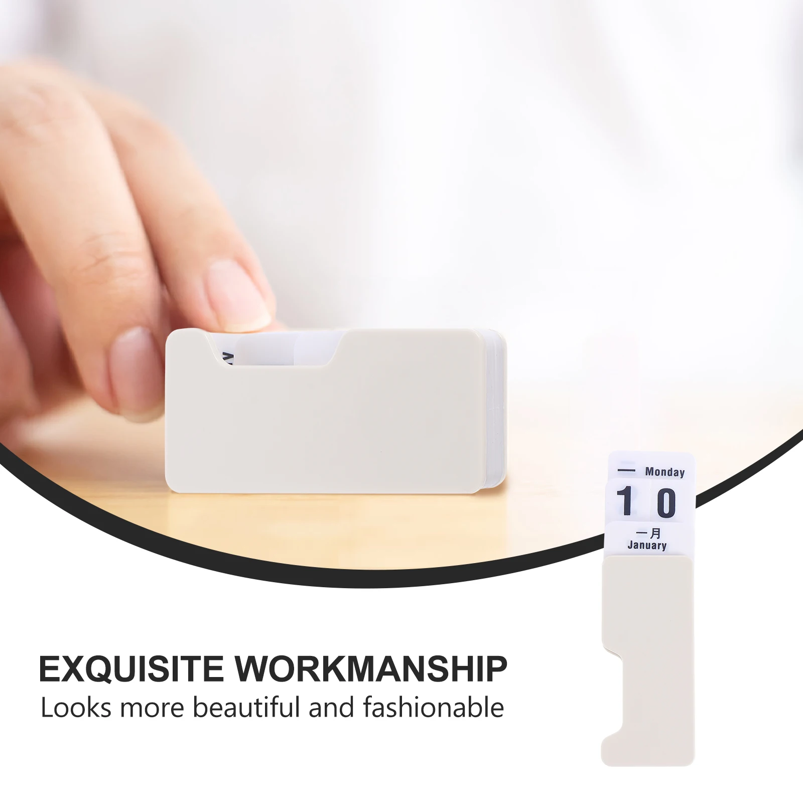 

Nordic Style Plastic Desktop Manual Paging Perpetual Calendar Creative Table Decor Simple Household Decoration Reusable Date